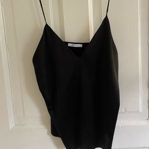 Zara black satin camisole